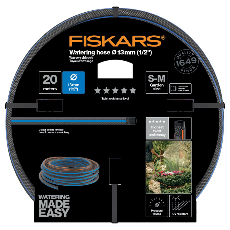 1027107 Fiskars garðslanga 1/2" 20m Q5