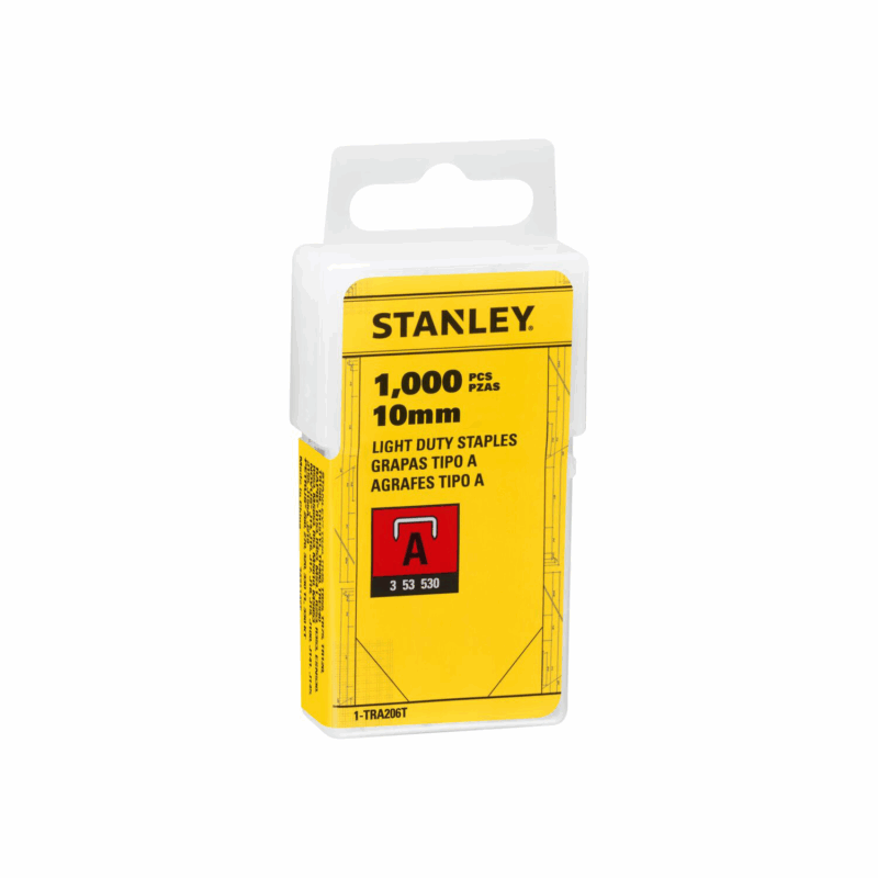 1-TRA206T Stanley hefti A 10mm 1.000 stk.