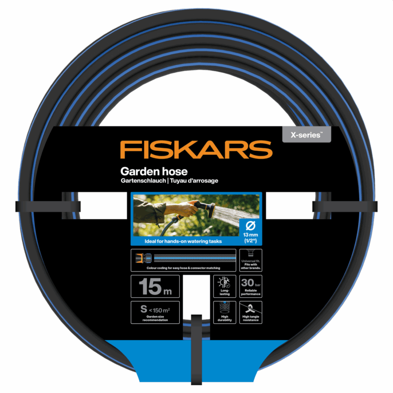 1076044 Fiskars vatnsslanga X-Series ½" 15m