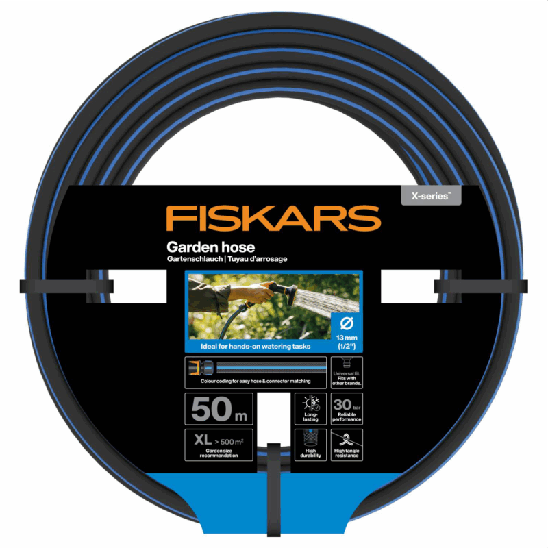 1076046 Fiskars vatnsslanga X-Series ½" 50m